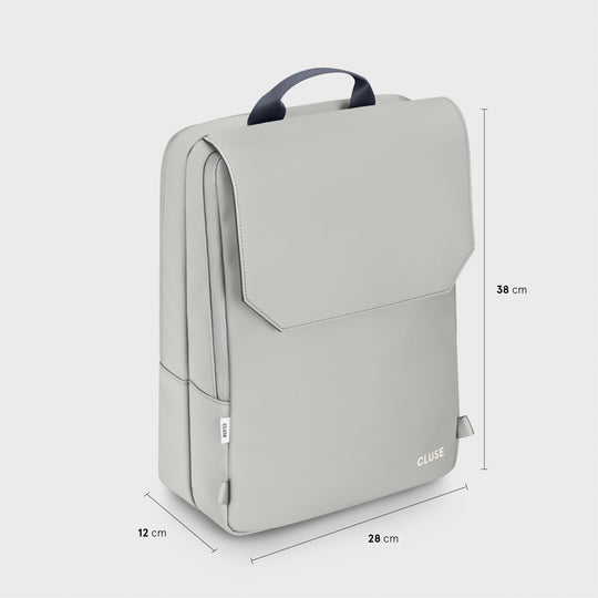 CLUSE Le Réversible Backpack Light Grey Navy Silver Colour CX03512 - Backpack measurements