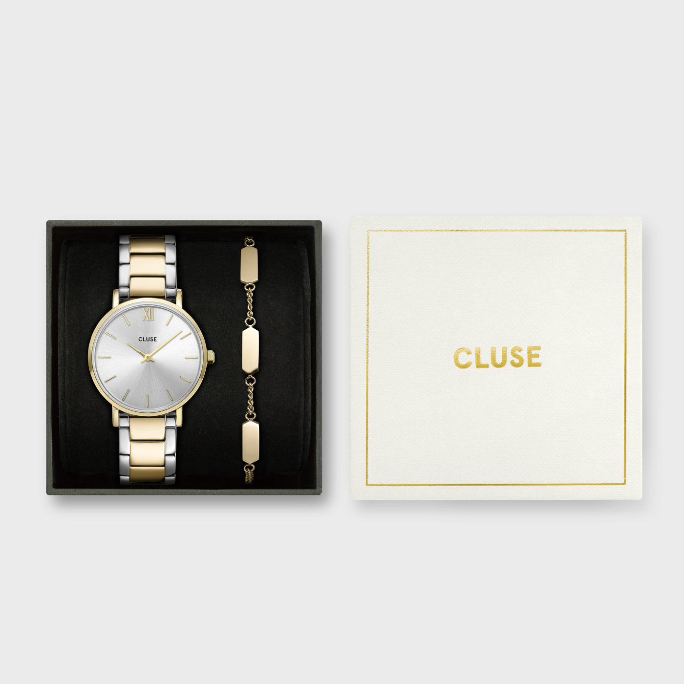 Gift box Minuit Watch and Bracelet Gold Colour