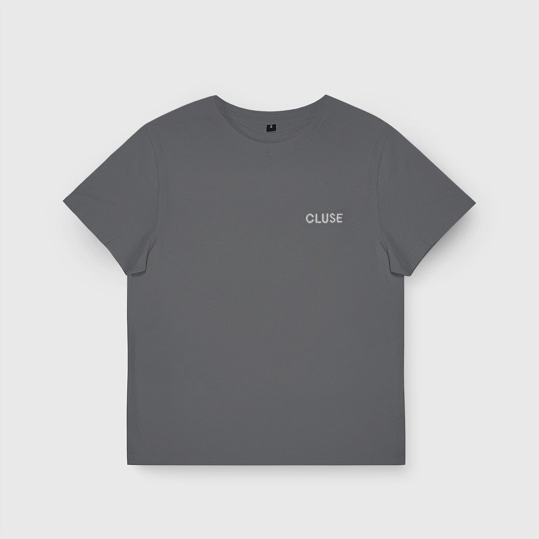 T-Shirt Dark Grey, White Logo, Large CT02802-L - T-shirt frontal.