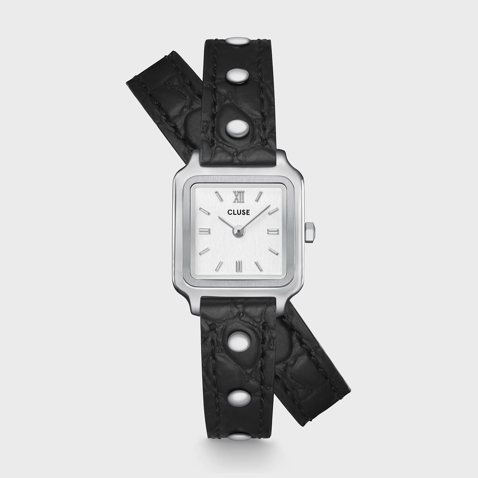 Cluse Women’s Watch Black Gray Leather Band Stainless Steel Case New Battery Cluse Watches | Cluse Watches For Women Australia | Watch Direct main image 3