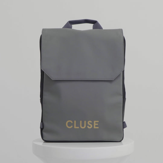 Réversible Backpack, Black Grey, Gold Colour CX03501 - video