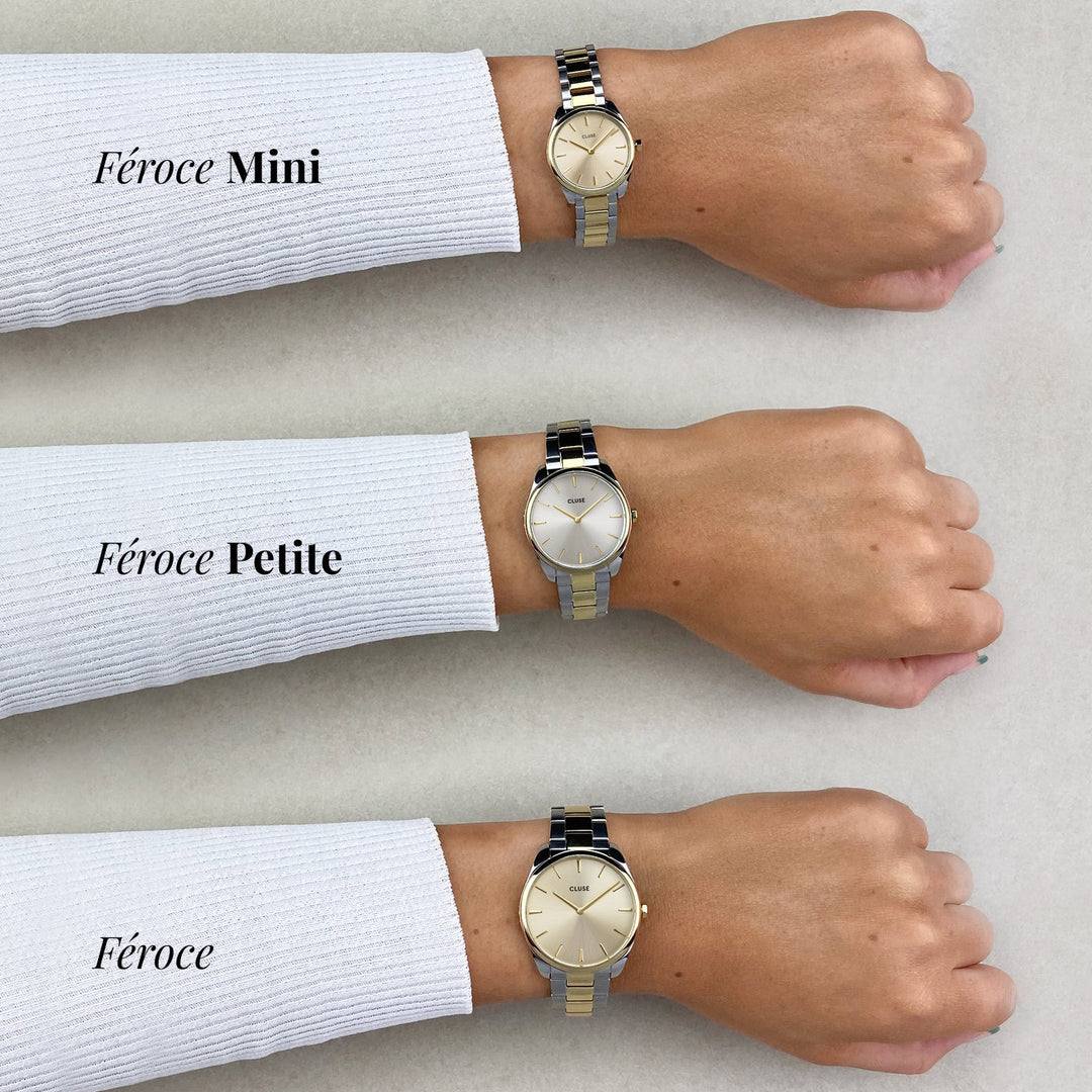 Féroce Steel, White, Rose Gold/Silver Colour