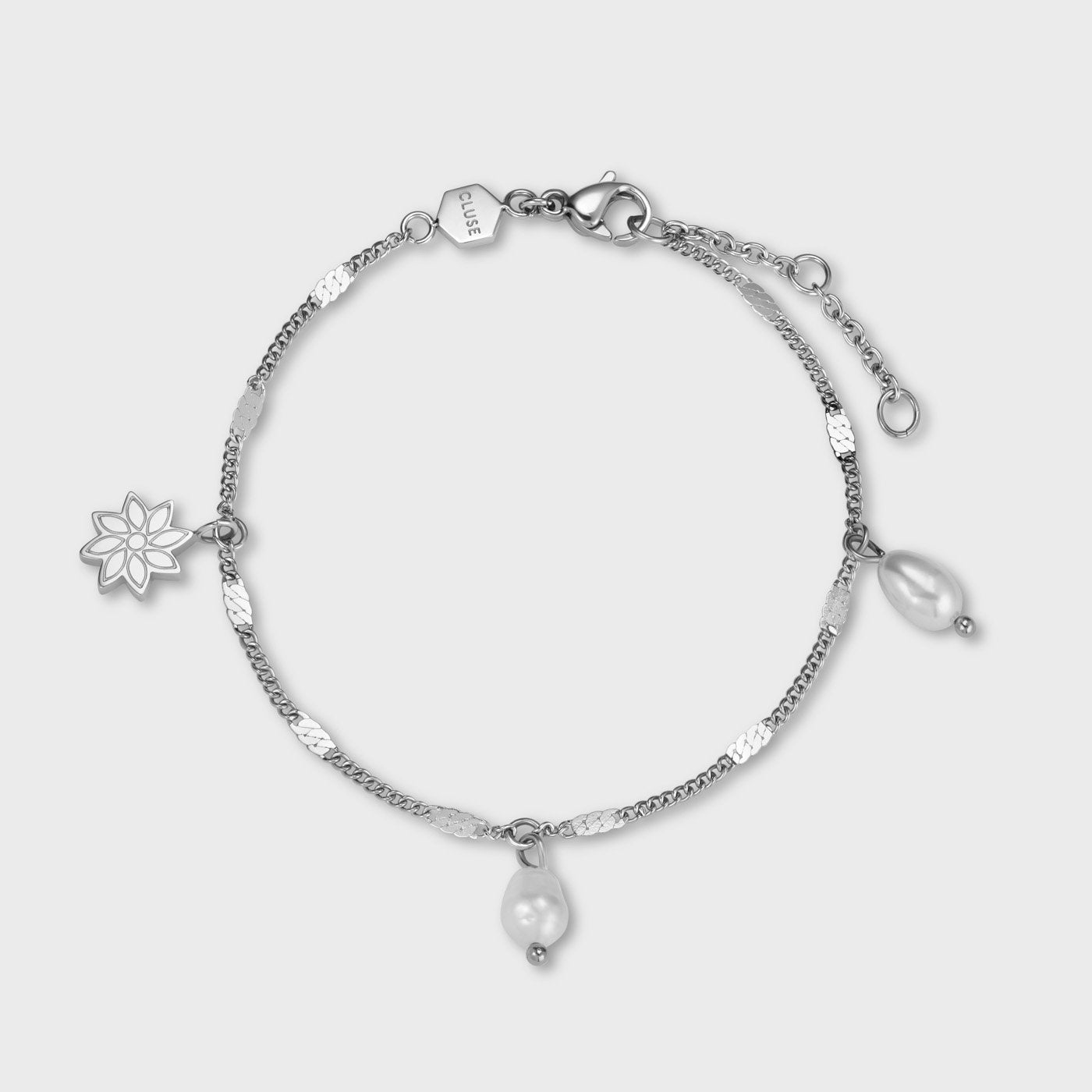 Essentielle Bracelet Daisy Pearl, Silver Colour