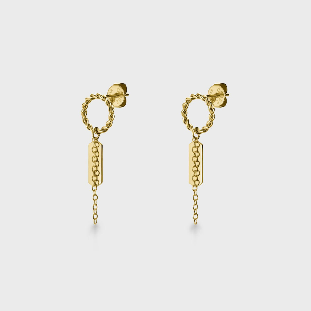 CLUSE Essentielle Twisted Charm Earrings Colour Gold CE13305 - Earrings