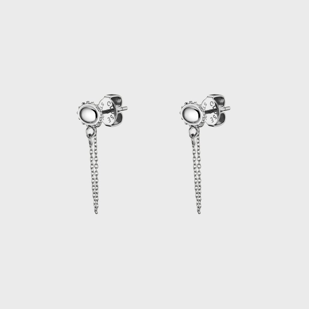 CLUSE Essentielle Chain Stud Earrings, Silver Colour CE13319 - Earrings