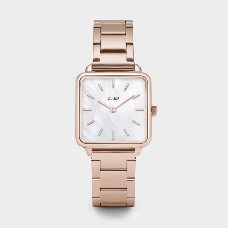CLUSE La Tétragone Watch CL60027S Rose Gold/Mother of pearl