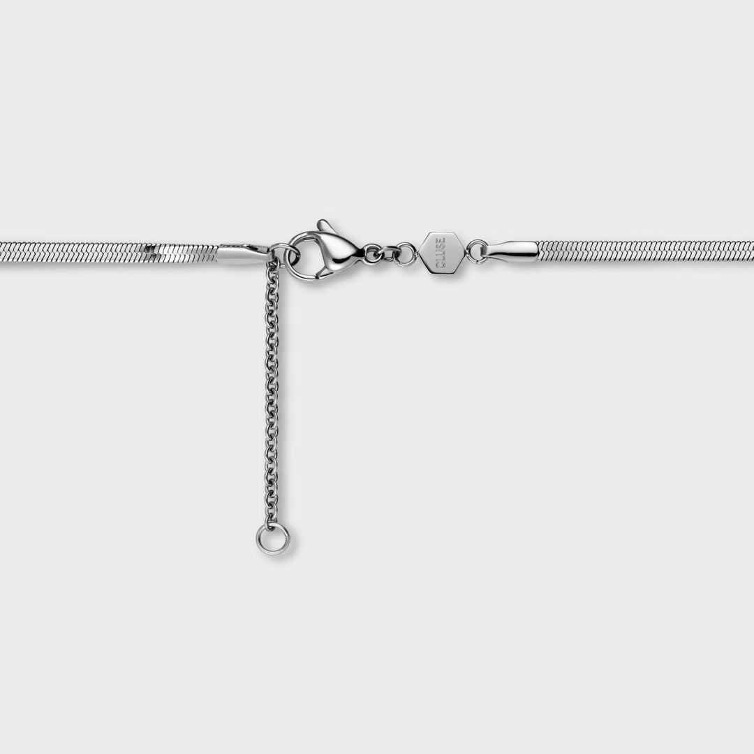 CLUSE Essentielle Snake Necklace Silver Colour CN13304 - Necklace detail