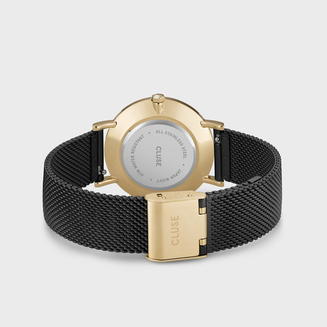CLUSE Minuit Mesh Gold Black/Black CW0101203009 - watch clasp and back