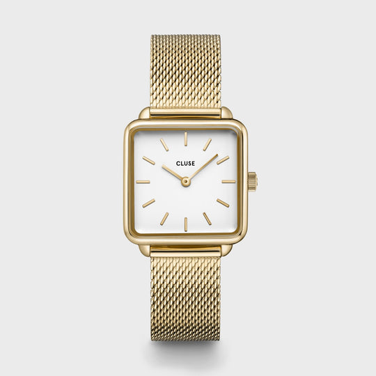 CLUSE La Tétragone Mesh White, Gold Colour CW0101207002 - watch