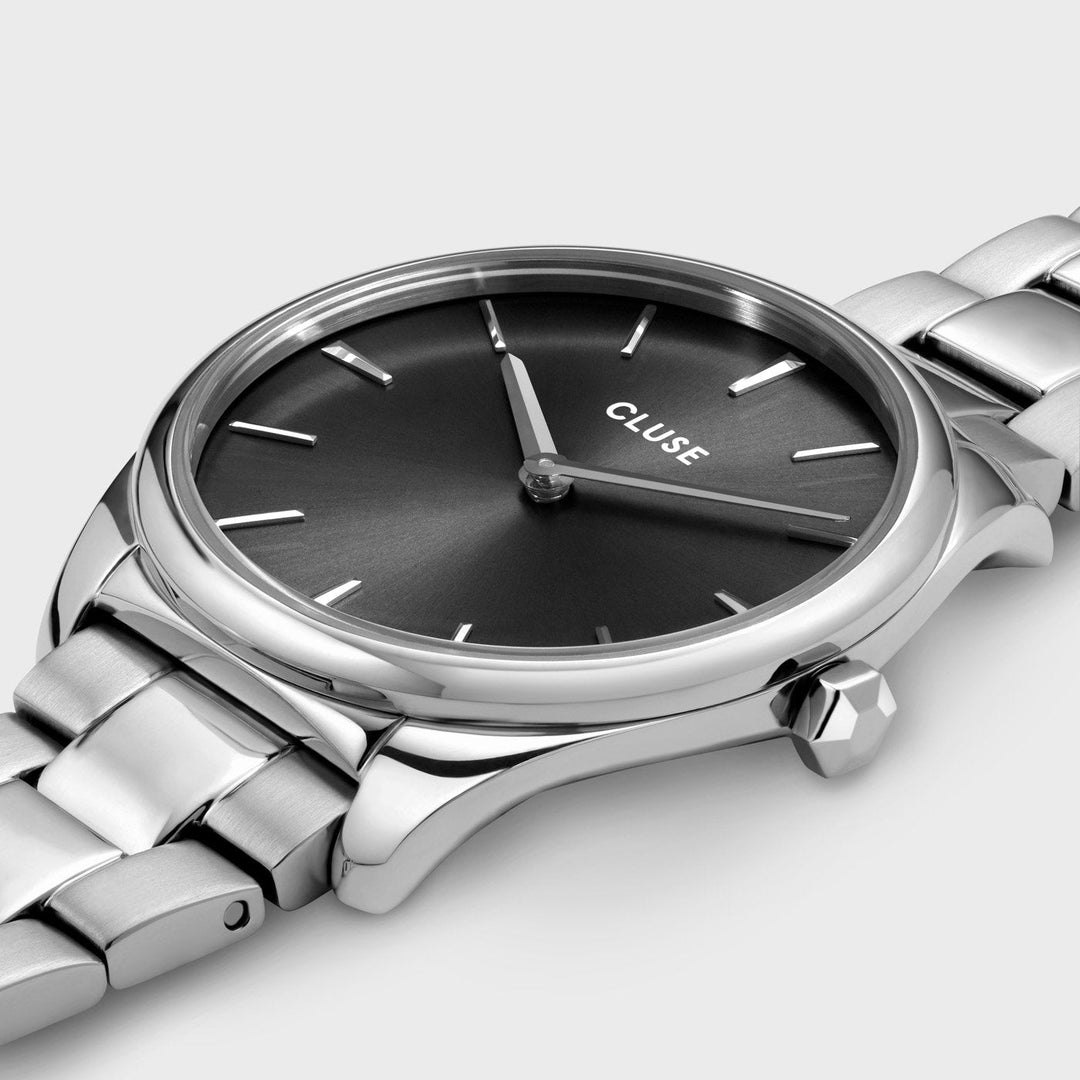 CLUSE Féroce Petite Steel Dark Grey, Silver Colour CW11202 - Watch detail