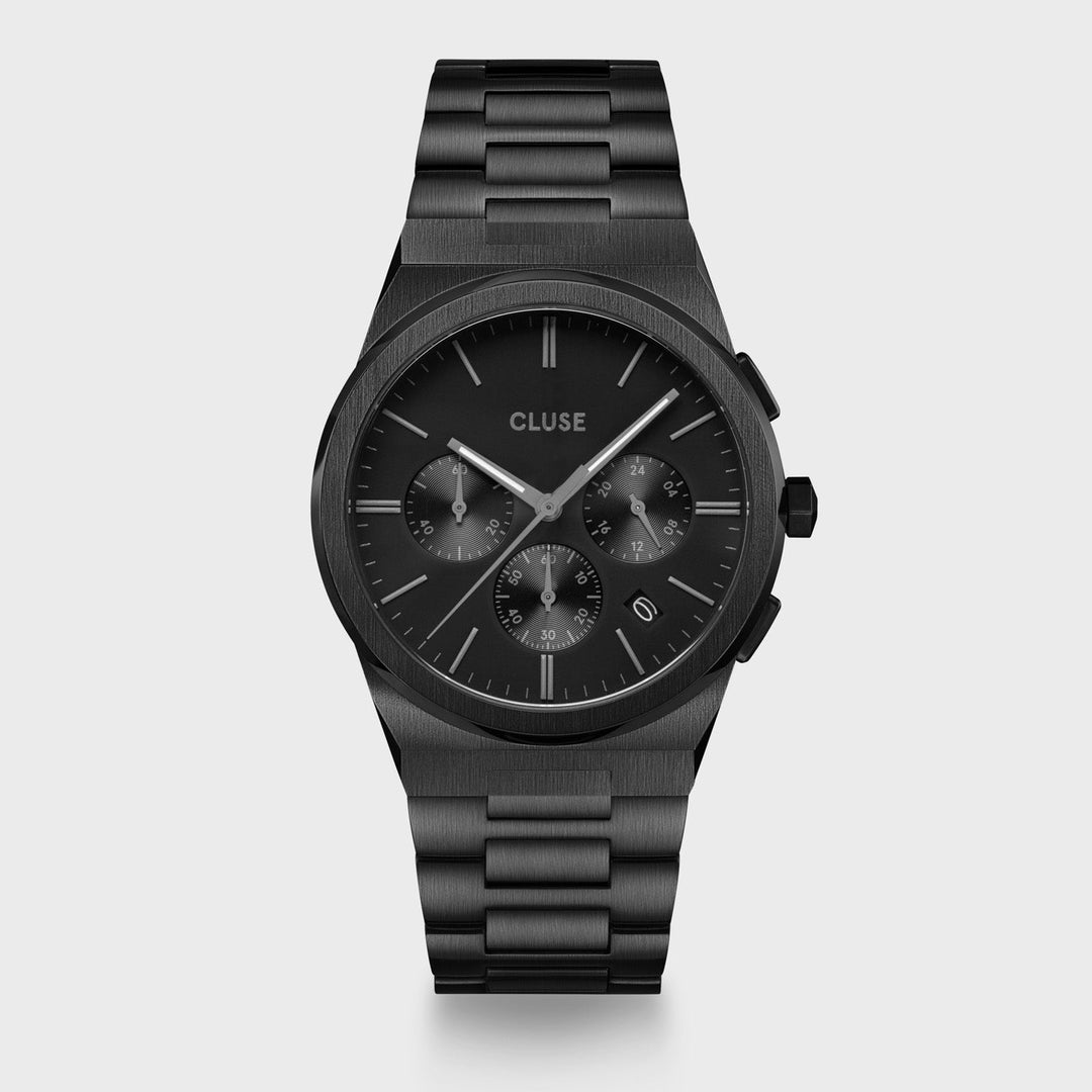 Vigoureux Chrono Steel, Full Black CW20802 - Watch