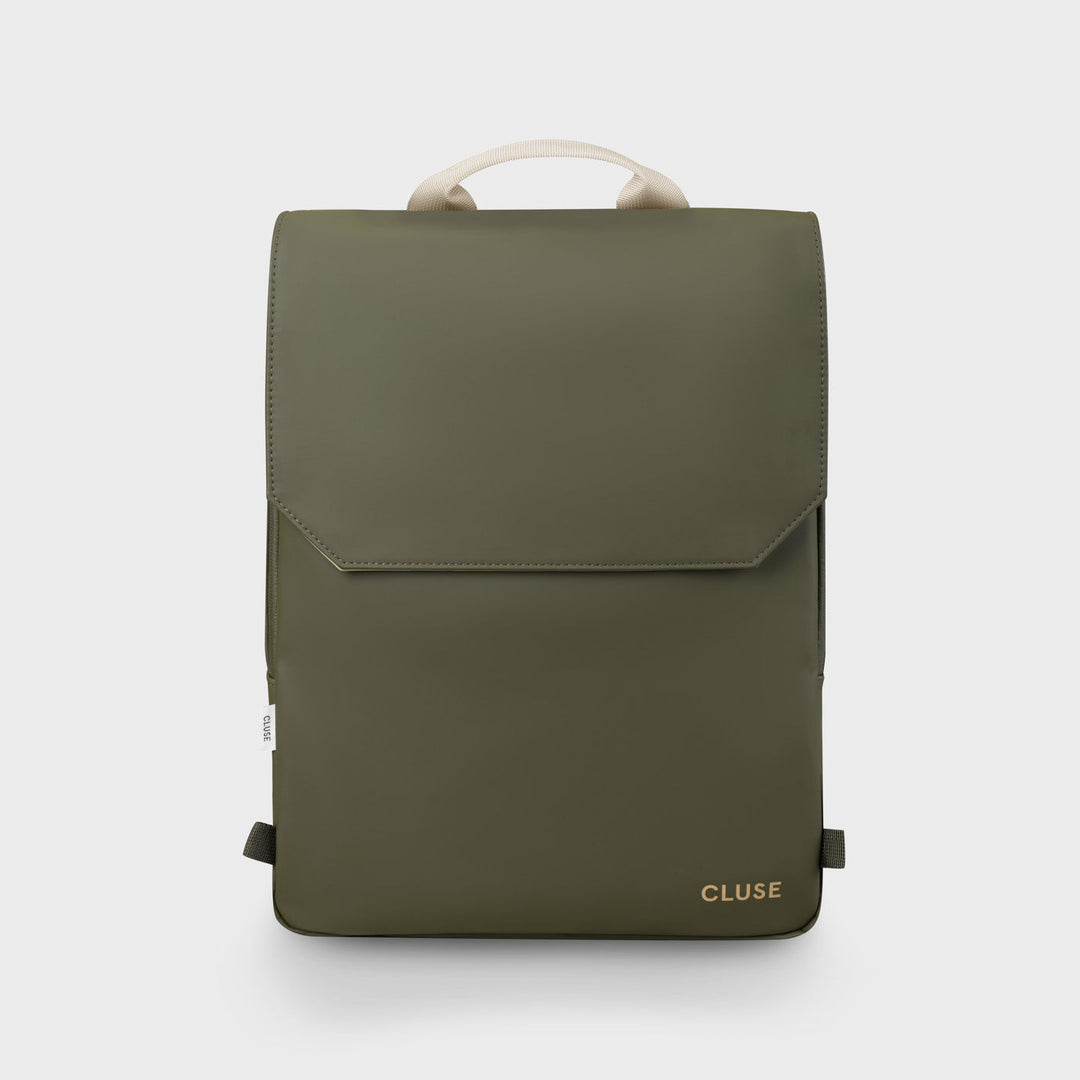 Réversible Backpack, Dark Green Moss, Gold Colour CX03503 - Backpack Frontal dark green