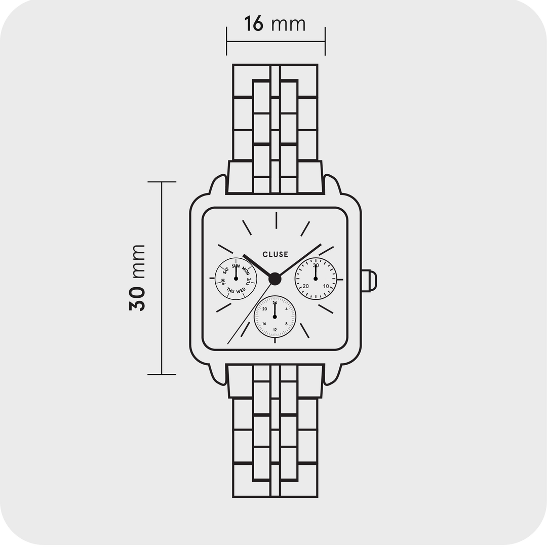 CLUSE La Tétragone Multifunction Watch - Graphic