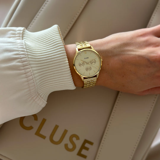 CLUSE Minuit Multifunction Gold CW10701 - Watch on model