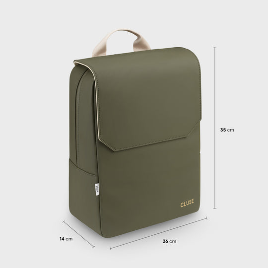 CLUSE Nuitée Backpack Dark Green/Beige CX03601 - Backpack measurements