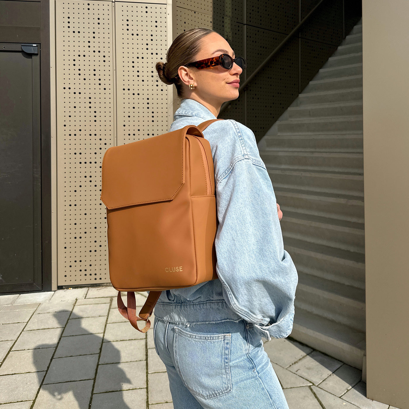 CLUSE Nuitée Petite Backpack CX03904 Camel/Gold - Official CLUSE Nuitée Petite Backpack CX03904 Camel/Gold - Official