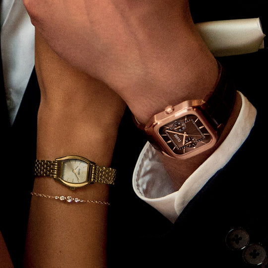 CLUSE Tonnette Mini Watch Steel, Gold, Gold Colour CW16503 - Watch on model