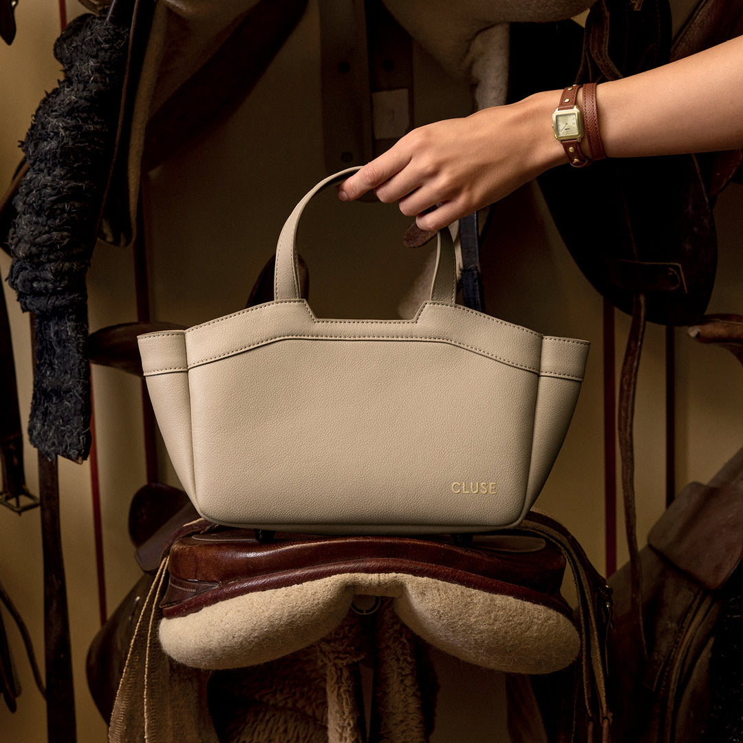 CLUSE Tote Bag Mini, Sand Colour CX15904 - Tote Bag on model