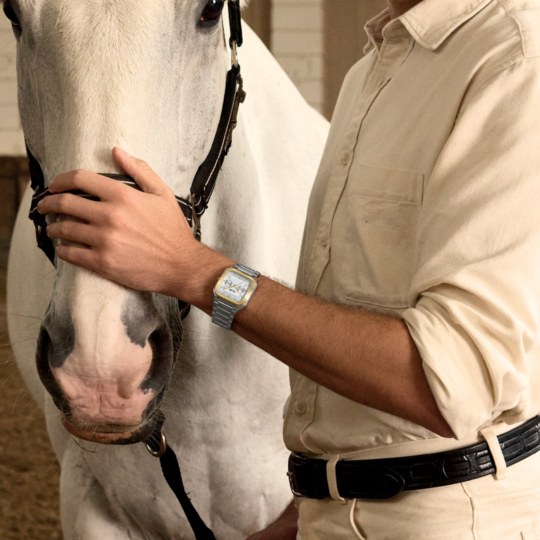 CLUSE Quadrus Multifunction Steel, Silver, Two Tone CW26201 - Watch on model