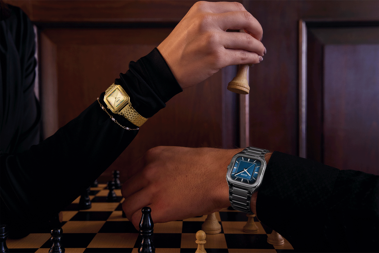 CLUSE Gracieuse Petite watch for women and CLUSE Quadrus watch for men