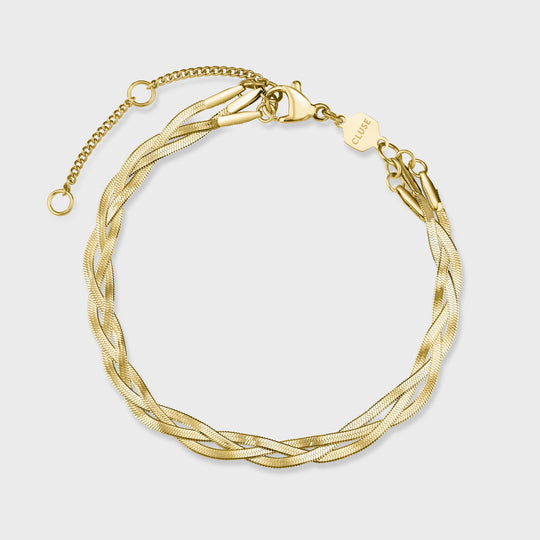 CLUSE Élevé Braided Snake Bracelet, Gold Colour CB13367 - bracelet