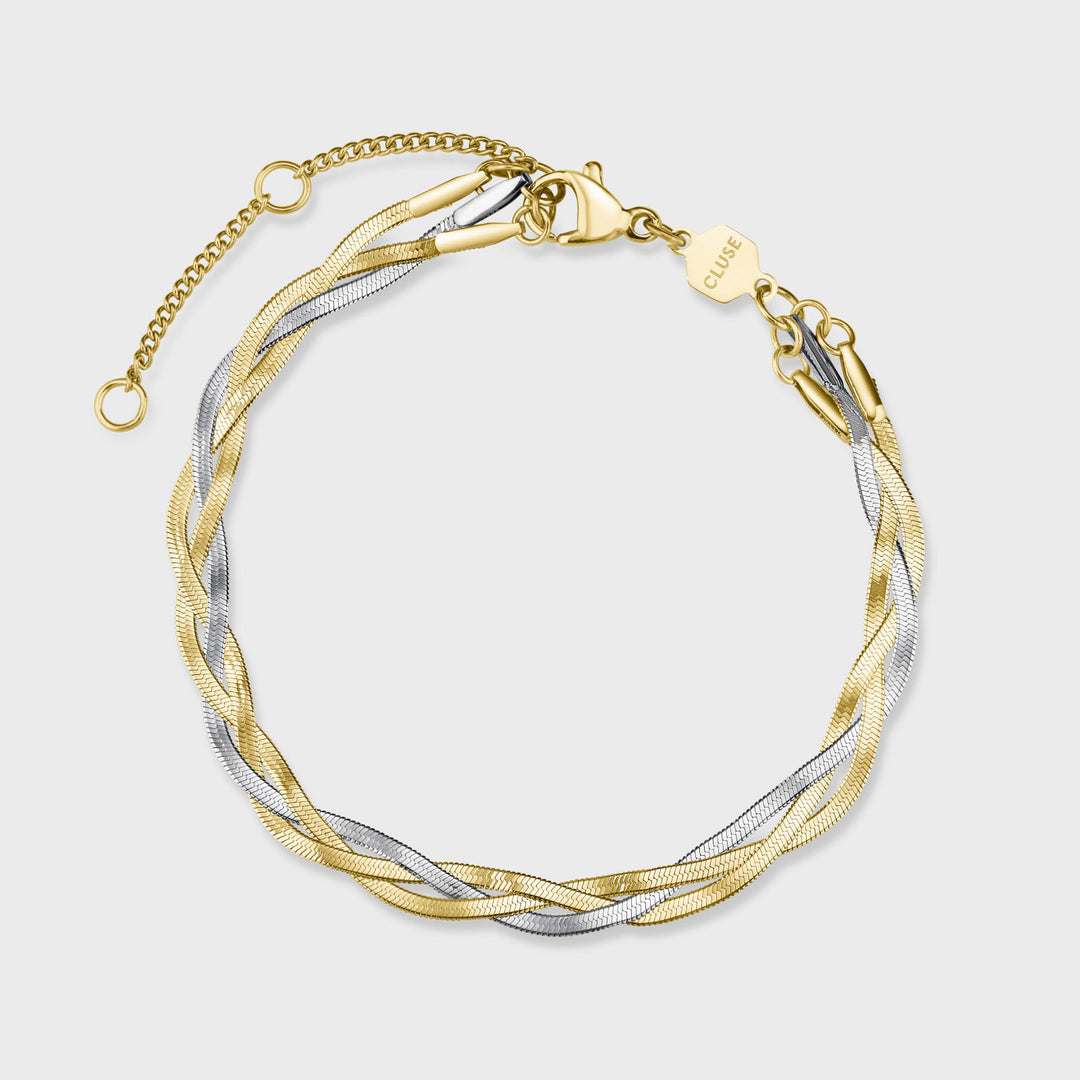 CLUSE Élevé Braided Snake Bracelet, Bicolour CB13368 - bracelet