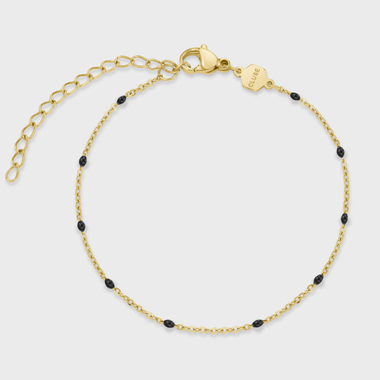 CLUSE Essentielle Black Epoxy Bracelet, Gold Colour CB13376 - Bracelet
