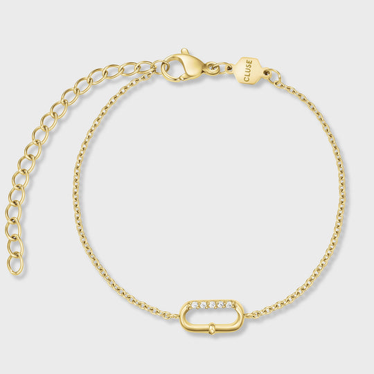 CLUSE Élevé Oval Zirconia Bracelet, Gold Colour CB13382 - Bracelet