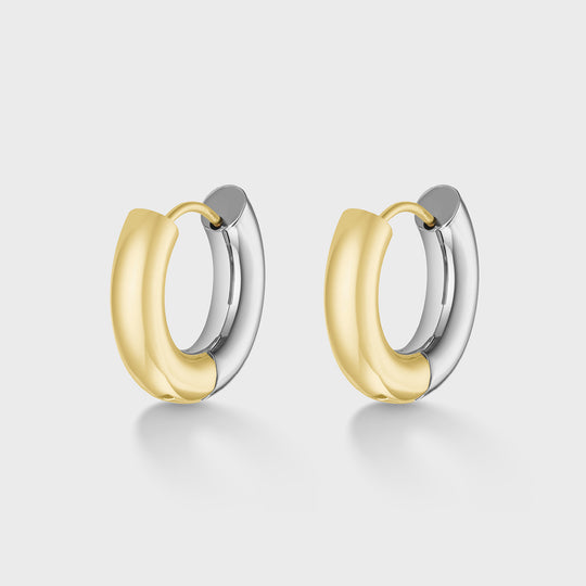 CLUSE  Élevé Hoop Earrings, Bicolor CE13333 - front image