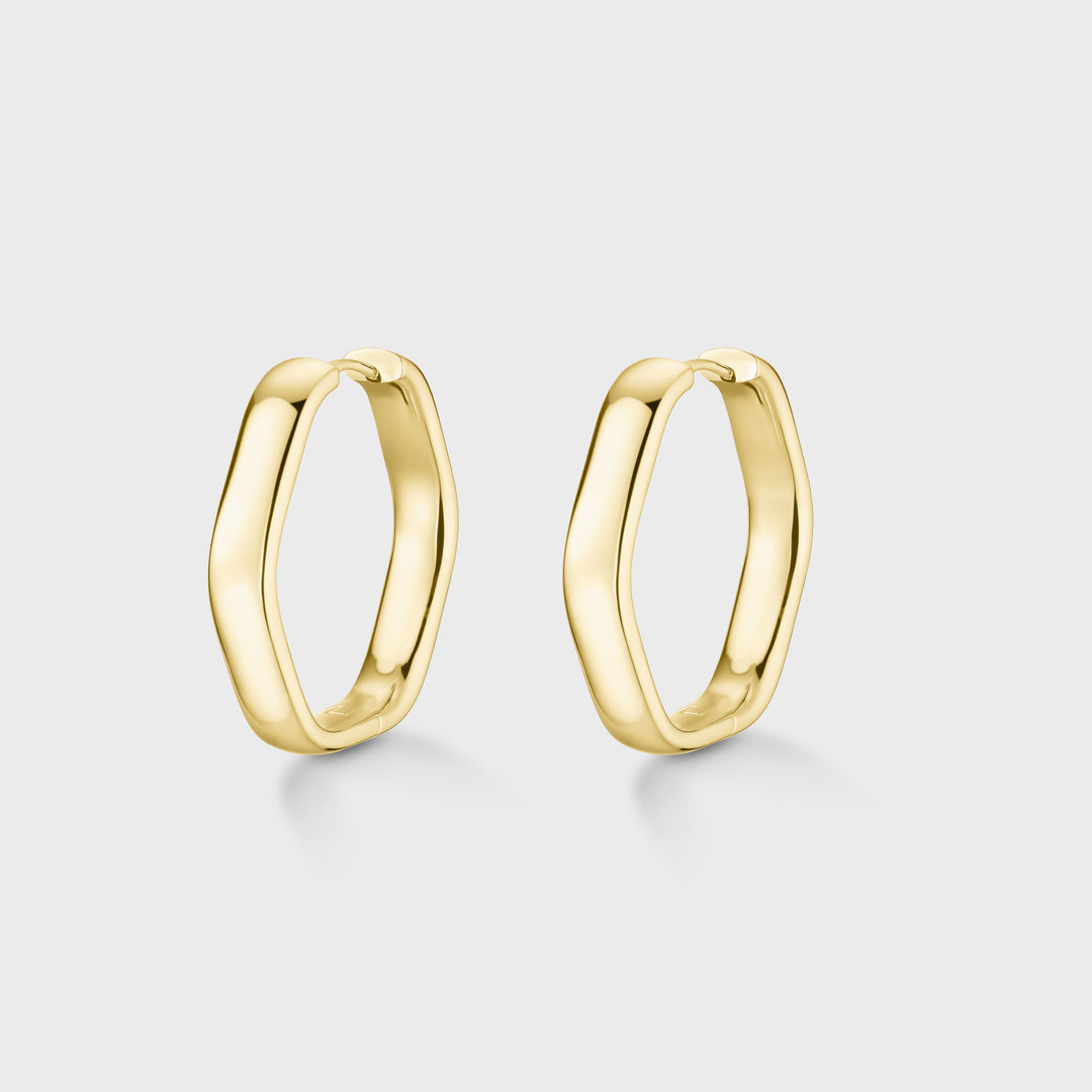 CLUSE Élevé Hexagon Large Hoop Earrings, Gold Colour CE13342 - Earrings