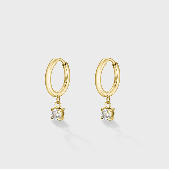 CLUSE Élevé Zirconia Drop Earrings, Gold Colour CE13347 - Earrings