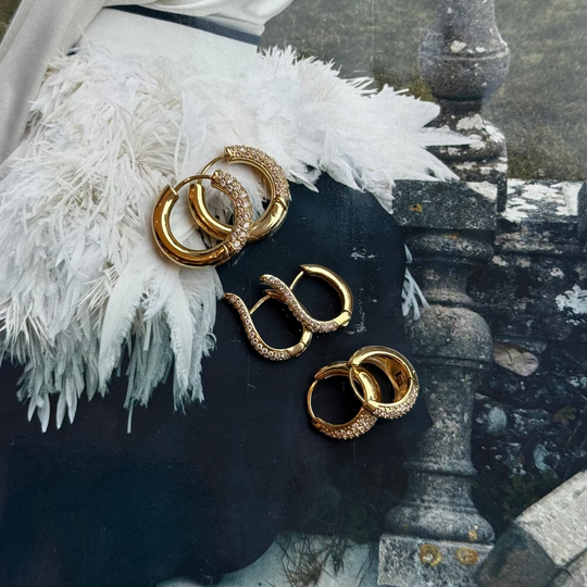 CLUSE Élevé Zirconia Small Hoop Earrings, Gold Colour CE13352 - Earrings details