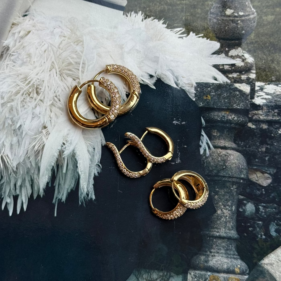 CLUSE Élevé Zirconia Tear Earrings, Gold Colour CE13353 - Earrings details