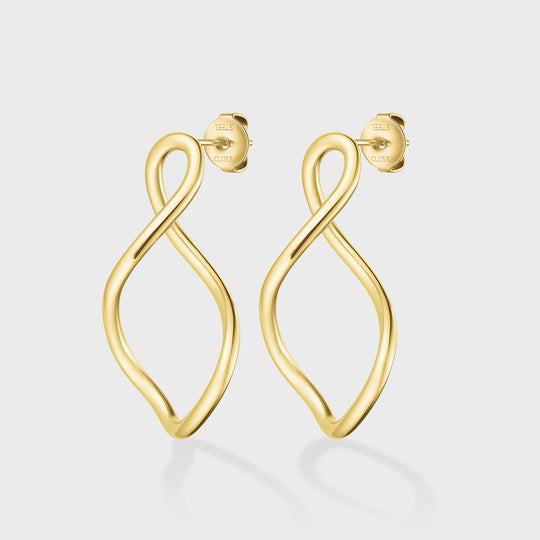 CLUSE Élevé Twisted Hoop Earrings, Gold Colour CE13355 - Earrings