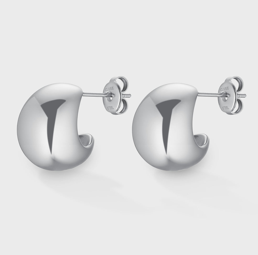 CLUSE Essentielle Small Round Hoop Earrings, Silver Colour CE13358 - Earrings
