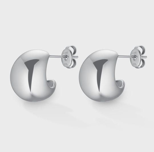 CLUSE Essentielle Small Round Hoop Earrings, Silver Colour CE13358 - Earrings