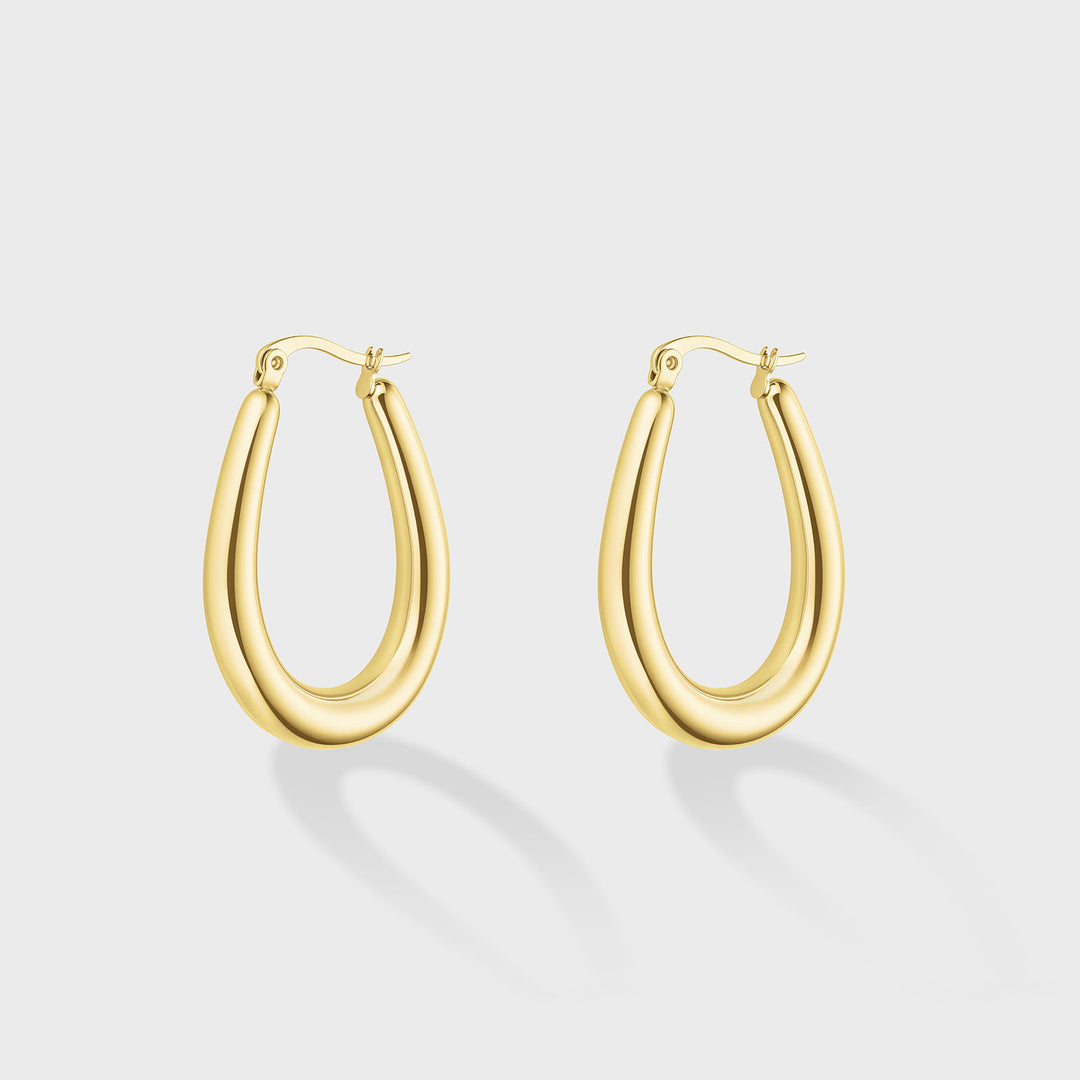 CLUSE Essentielle Drop Hoop Earrings, Gold Colour CE13360 - Earrings