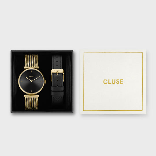 CLUSE Gift Box Triomphe Mesh Gold/Black CG10404 - Gift box
