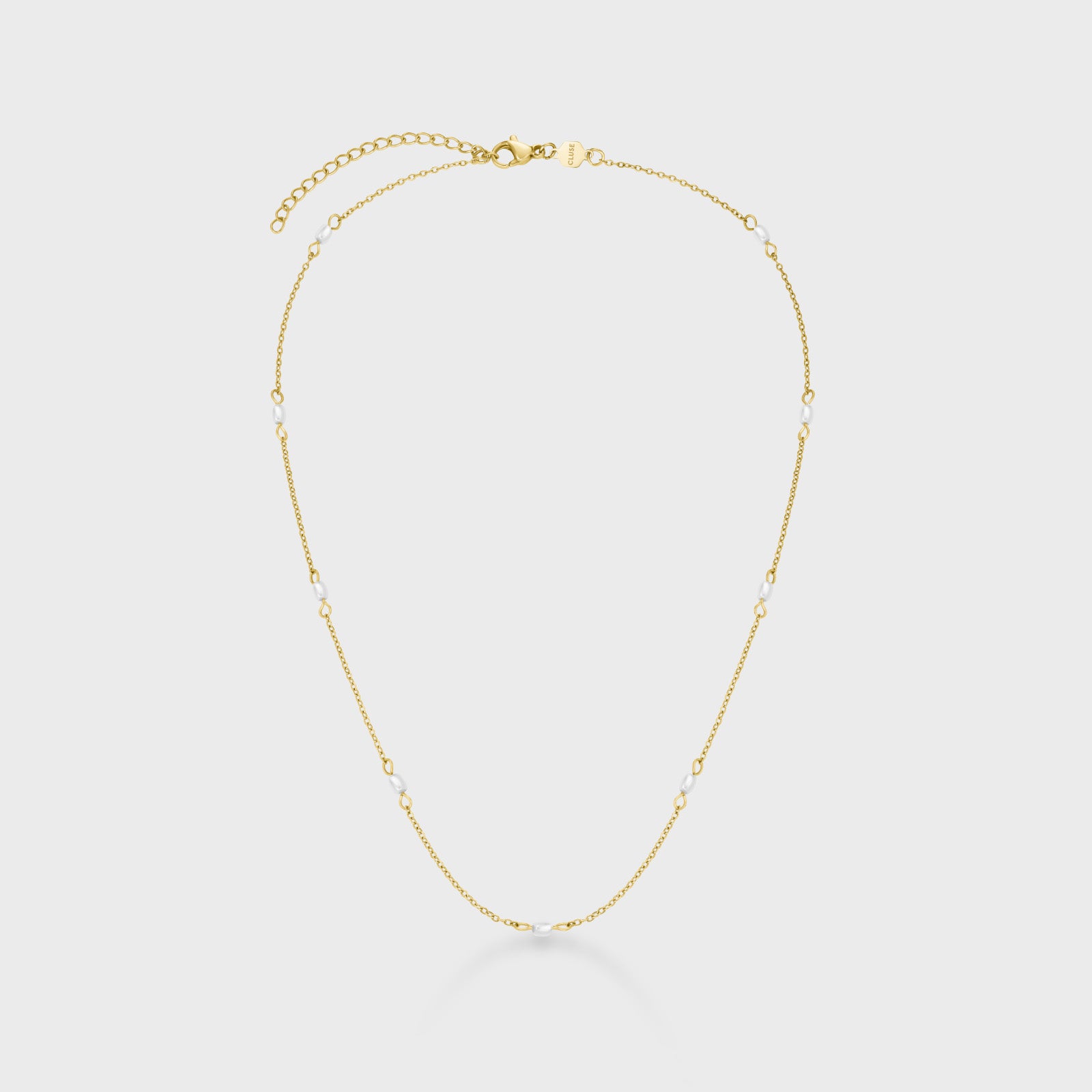 CLUSE Essentielle Pearl Chain Necklace, Gold Colour CN13328 - Necklace