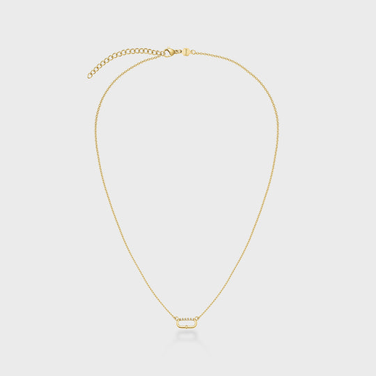 CLUSE Élevé Oval Zirconia Necklace, Gold Colour CN13330 - Necklace