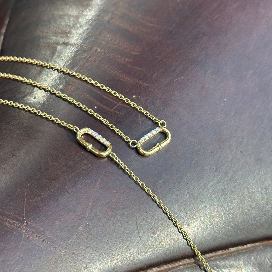 CLUSE Élevé Oval Zirconia Bracelet, Gold Colour CB13382 - Bracelet details