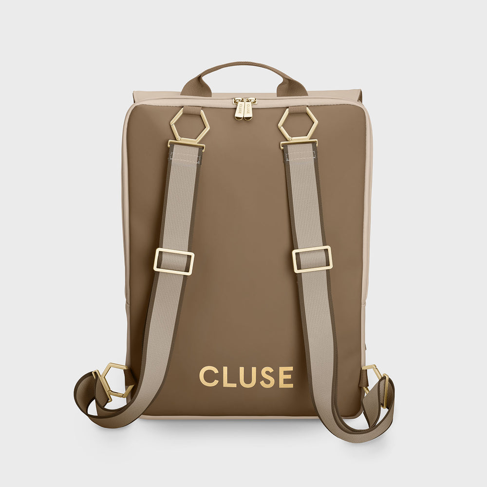 CLUSE Le Réversible Straps, Striped Beige Brown, Gold Colour CS04602 - back image