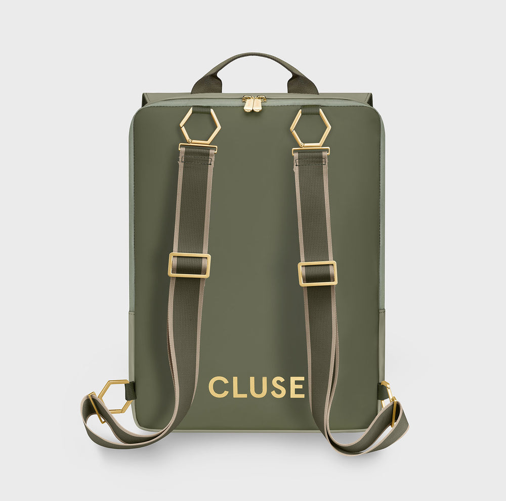 CLUSE Le Réversible Straps, Striped Green Beige, Gold Colour CS04603  - back image