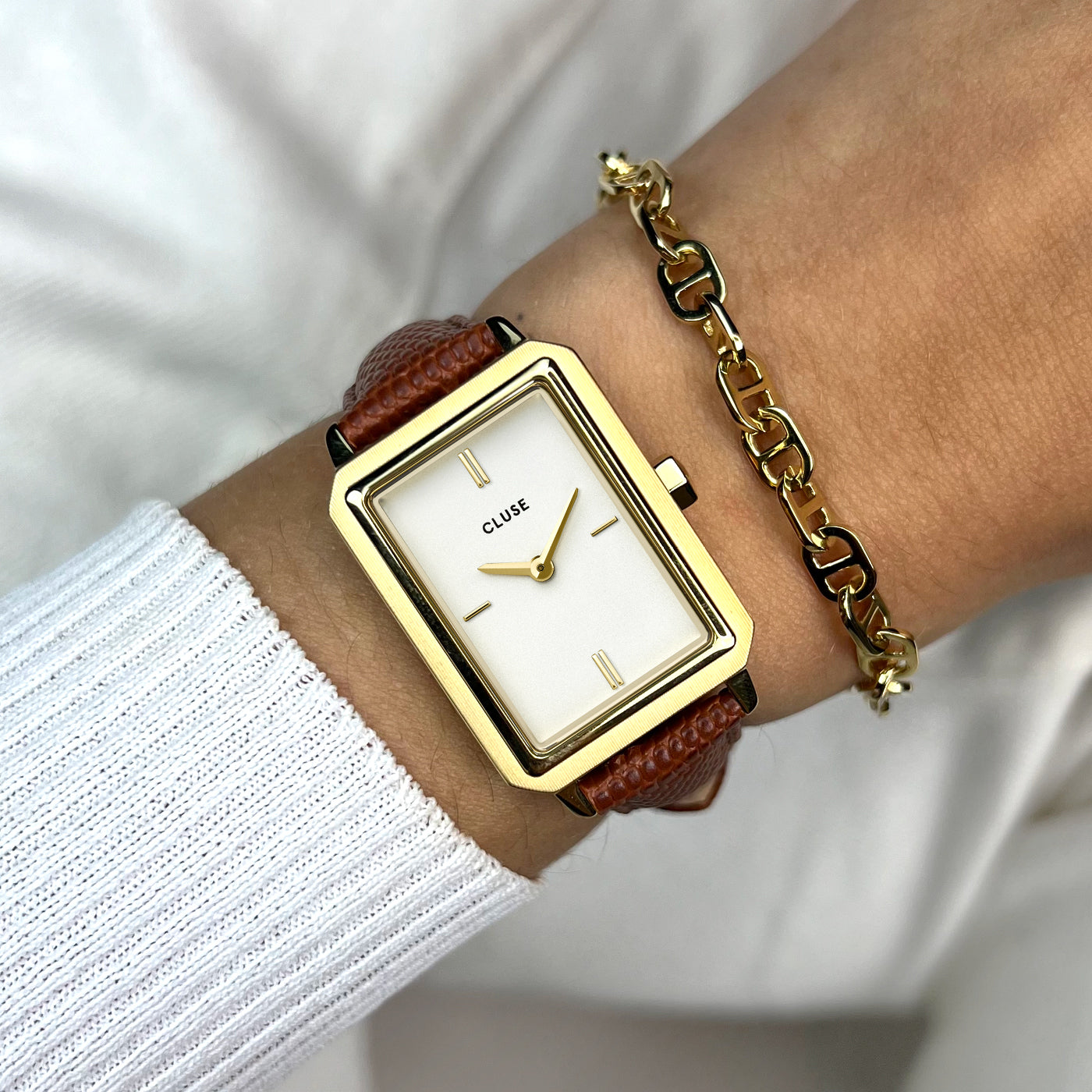 CLUSE 14 mm Uhrenarmband CS12115 Braun/Gold Offizieller CLUSE Shop