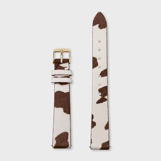 CLUSE Strap 14 mm Cow Print Leather, Gold Colour CS12118 - Strap
