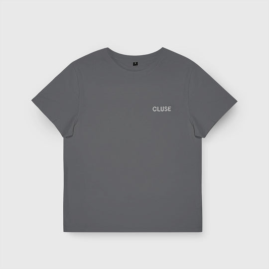 T-Shirt Dark Grey, White Logo, Medium CT02802-M - T-shirt frontal.