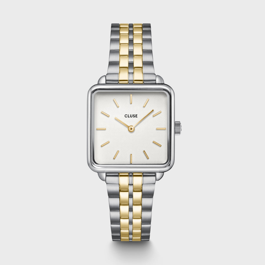 Stainless Steel Montre Cluse Bicolore CLUSE La Tétragone Watch