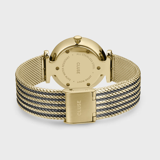 CLUSE Triomphe Mesh Gold/Black CW10403 - Watch clasp and back