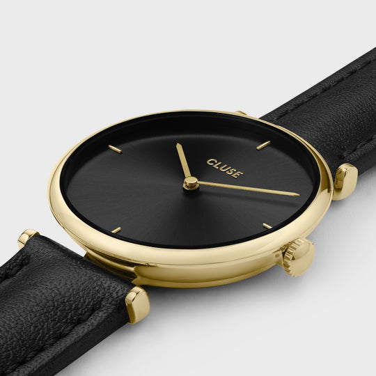 CLUSE Triomphe Leather Gold/Black CW10404 - Watch case detail