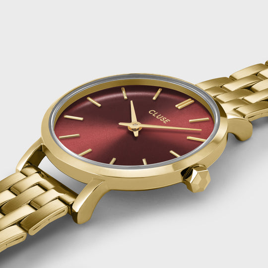 CLUSE Boho Chic Petite Steel, Dark Cherry, Gold Colour CW10505 - detail image